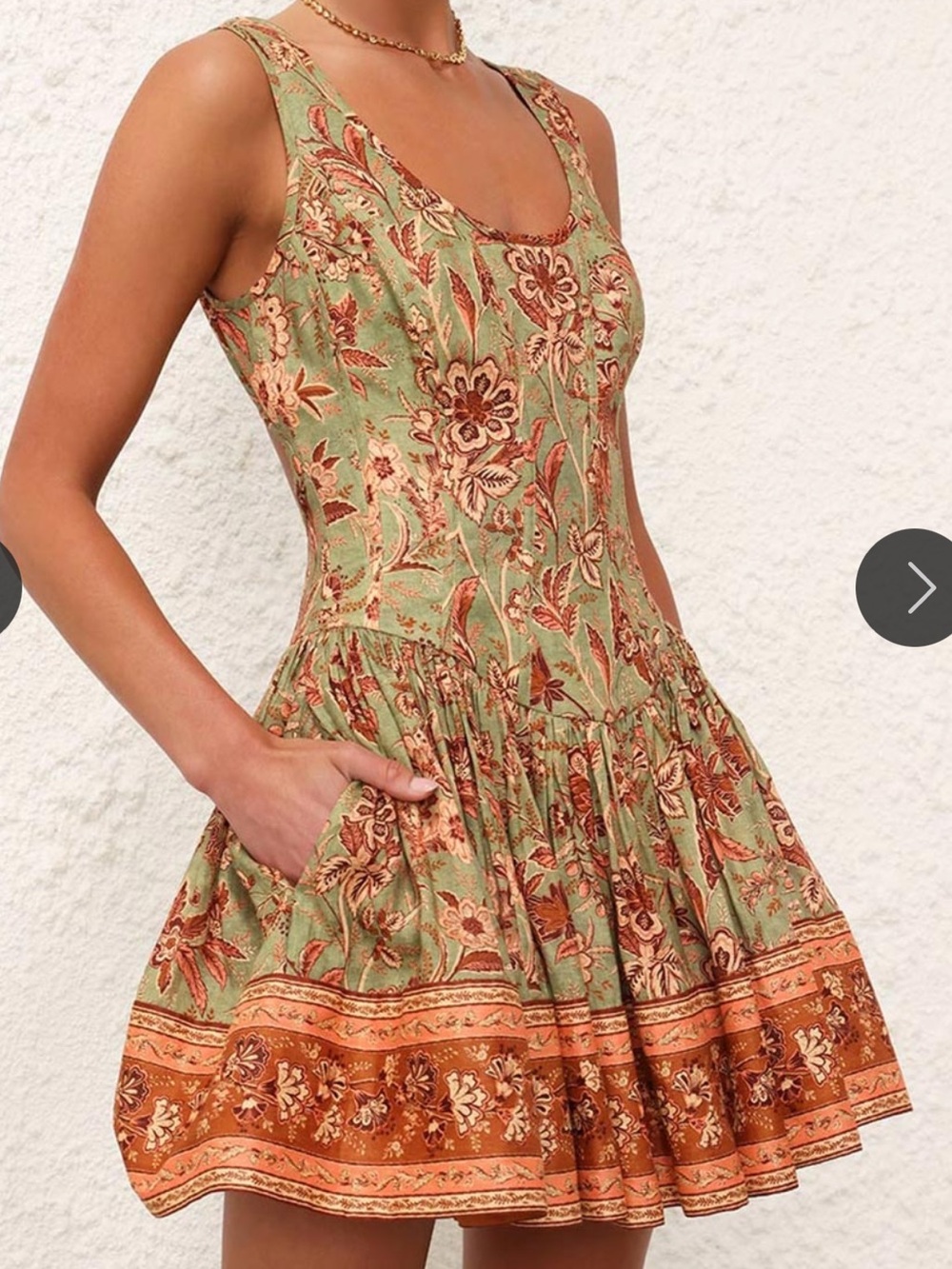 Cider Tie Back Keyhole Dress Women’s Large
